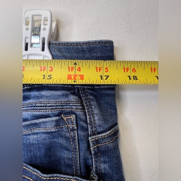 Democracy Ab solution distressed slim fit jeans denim size 14 stretch mid rise - Picture 5 of 11